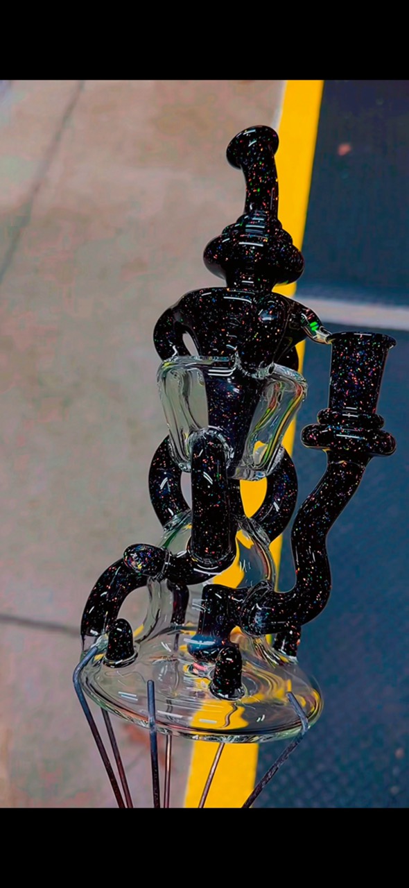 A beautifully crafted glasswork piece showcasing techniques.