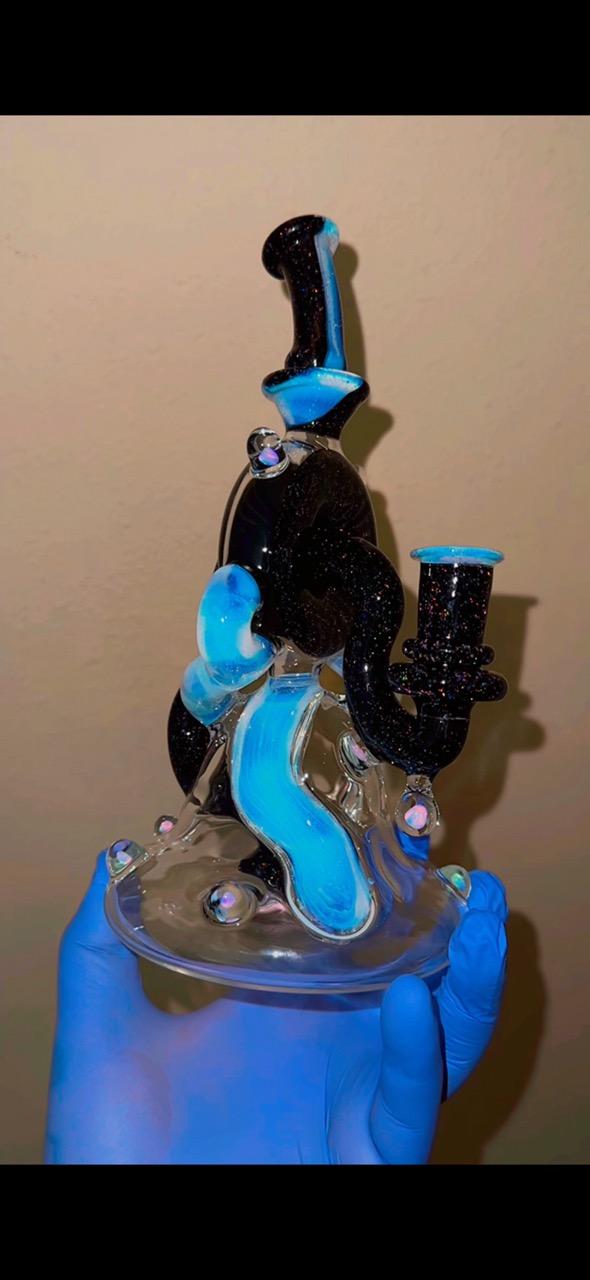 A one-of-a-kind glass art that captivates with its uniqueness.