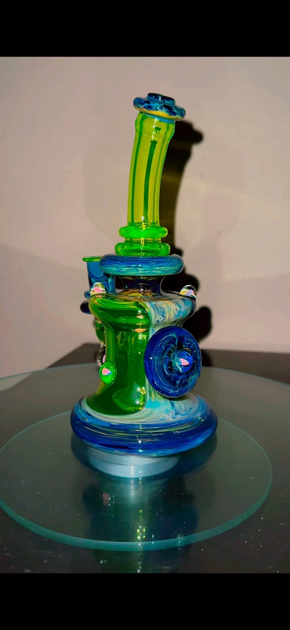 Glass artistry at its finest, combining beauty and innovation.