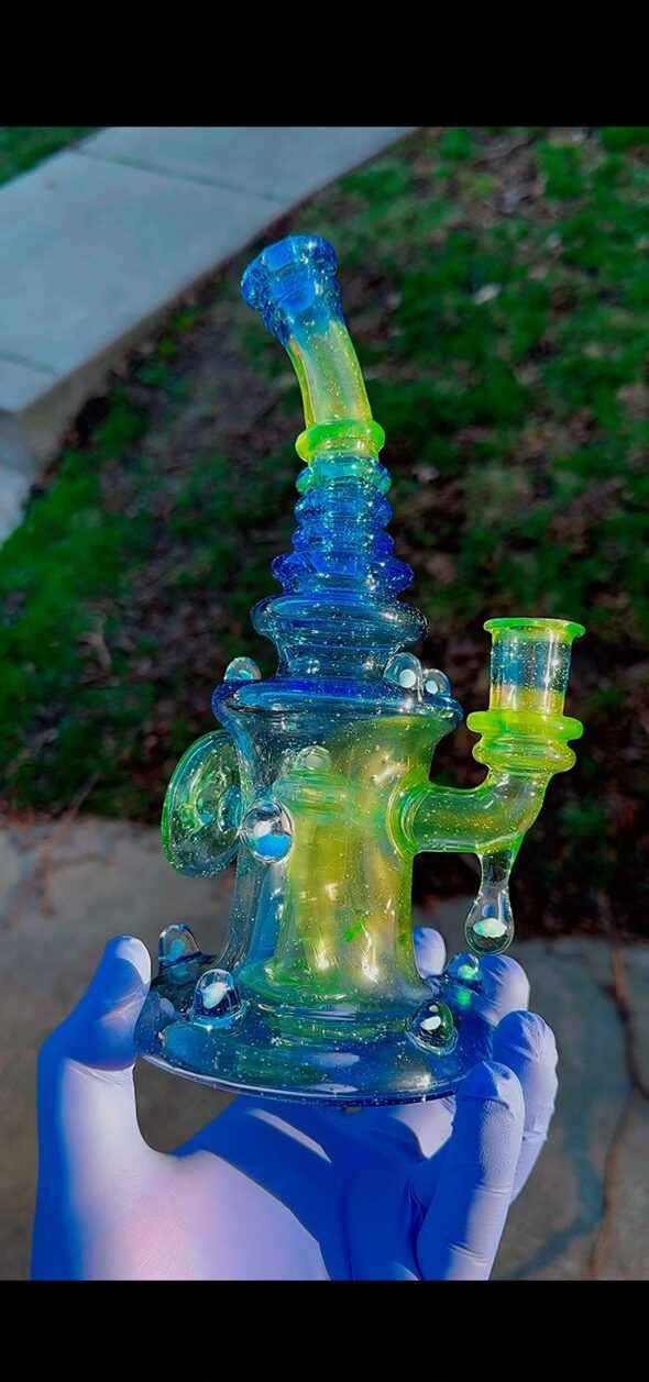 A bold glass piece that radiates elegance and style.